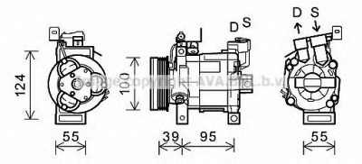 AVA QUALITY COOLING suk085 -  Компрессор, кондиционер